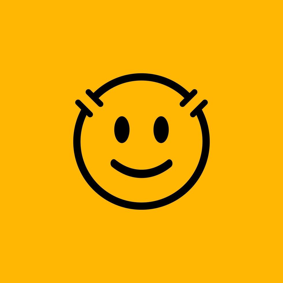 Lächeln-Emoticon-Symbol für Weltglück-Vektor-Template-Design-Illustration vektor