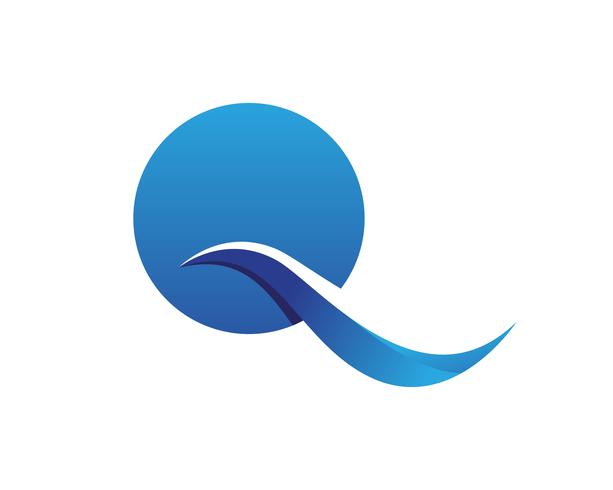 Q Brev Logo Mall vektor