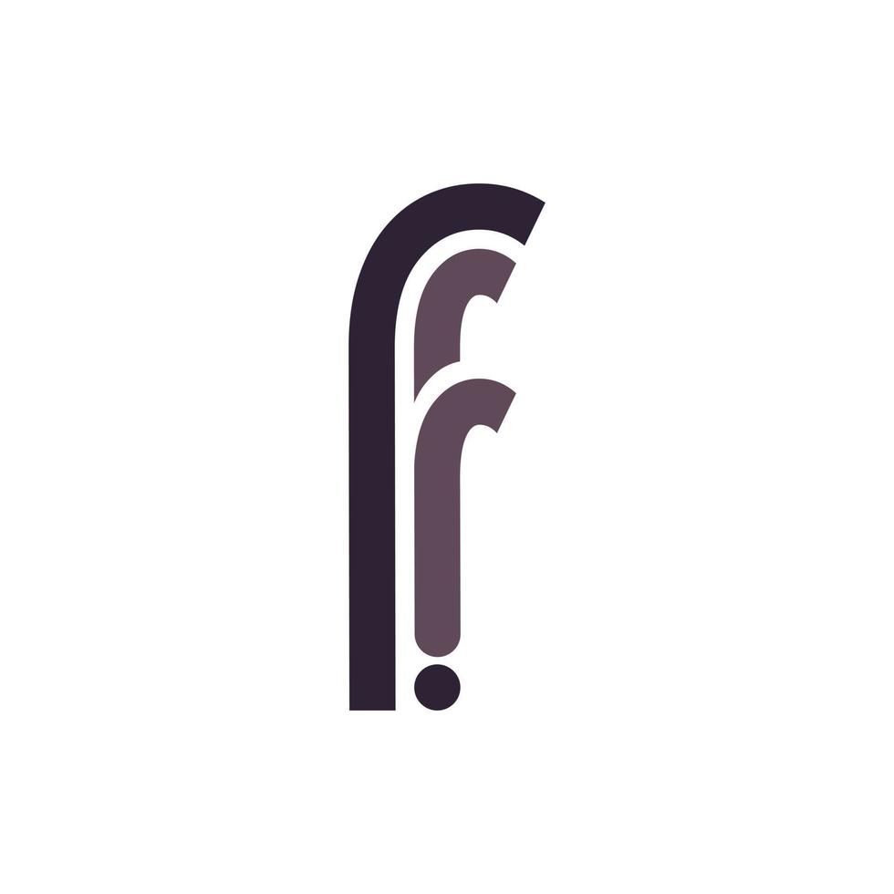 anfangsbuchstabe f logo mehrzeiliger stil mit punktsymbol symbol vektor design inspiration