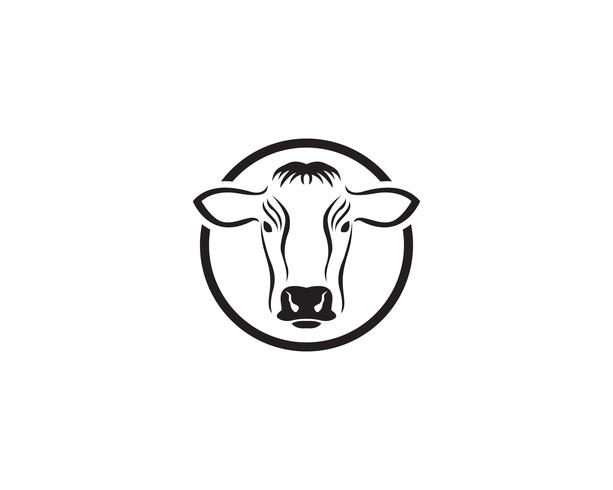 Cow Logo Mall vektor ikon illustration