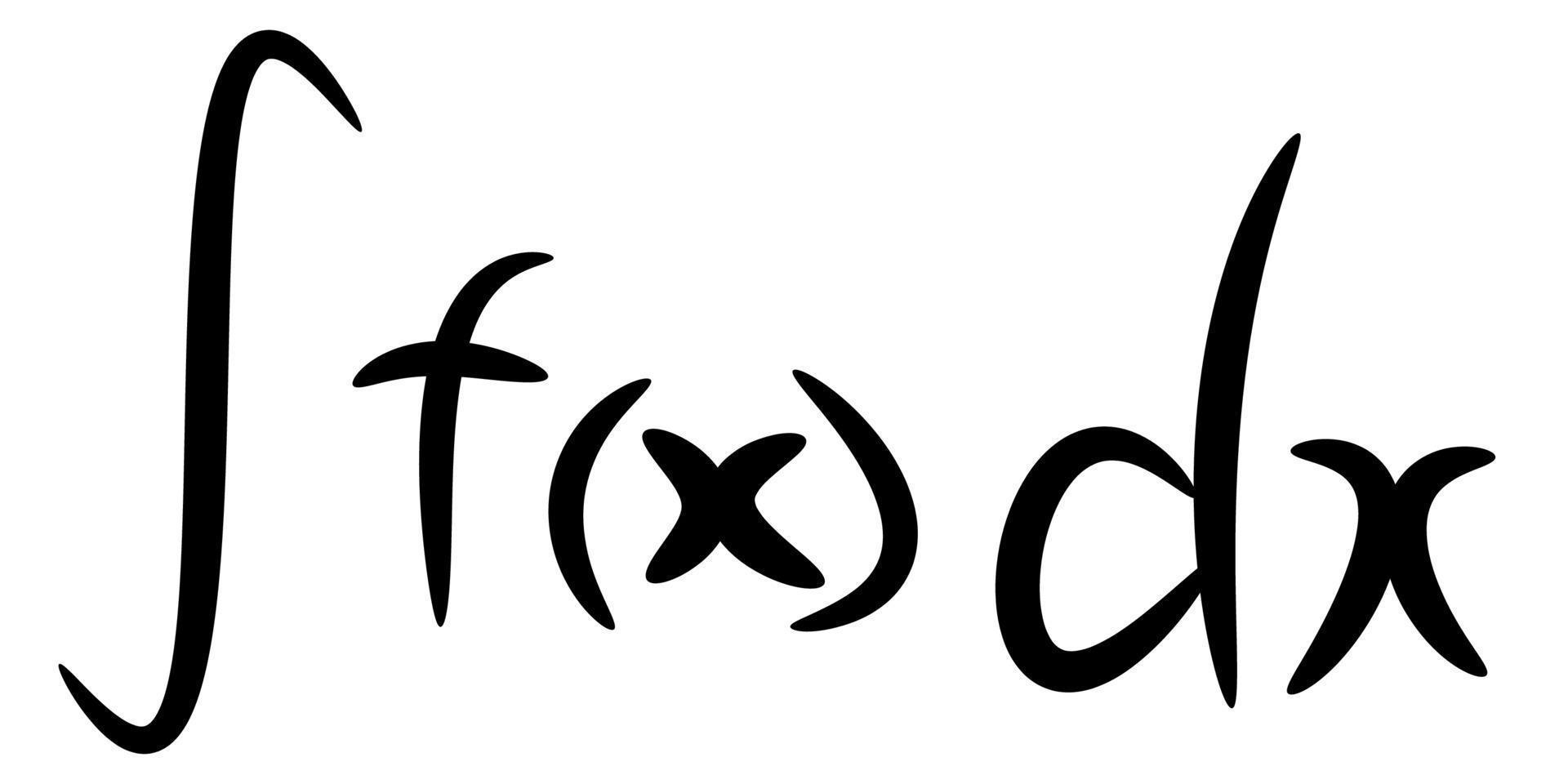 mathematik formel hand schreiben vektor