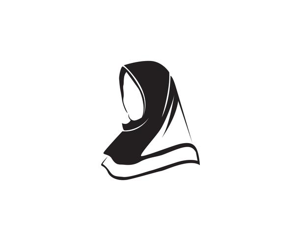 Hijab Vektor schwarzes Logo