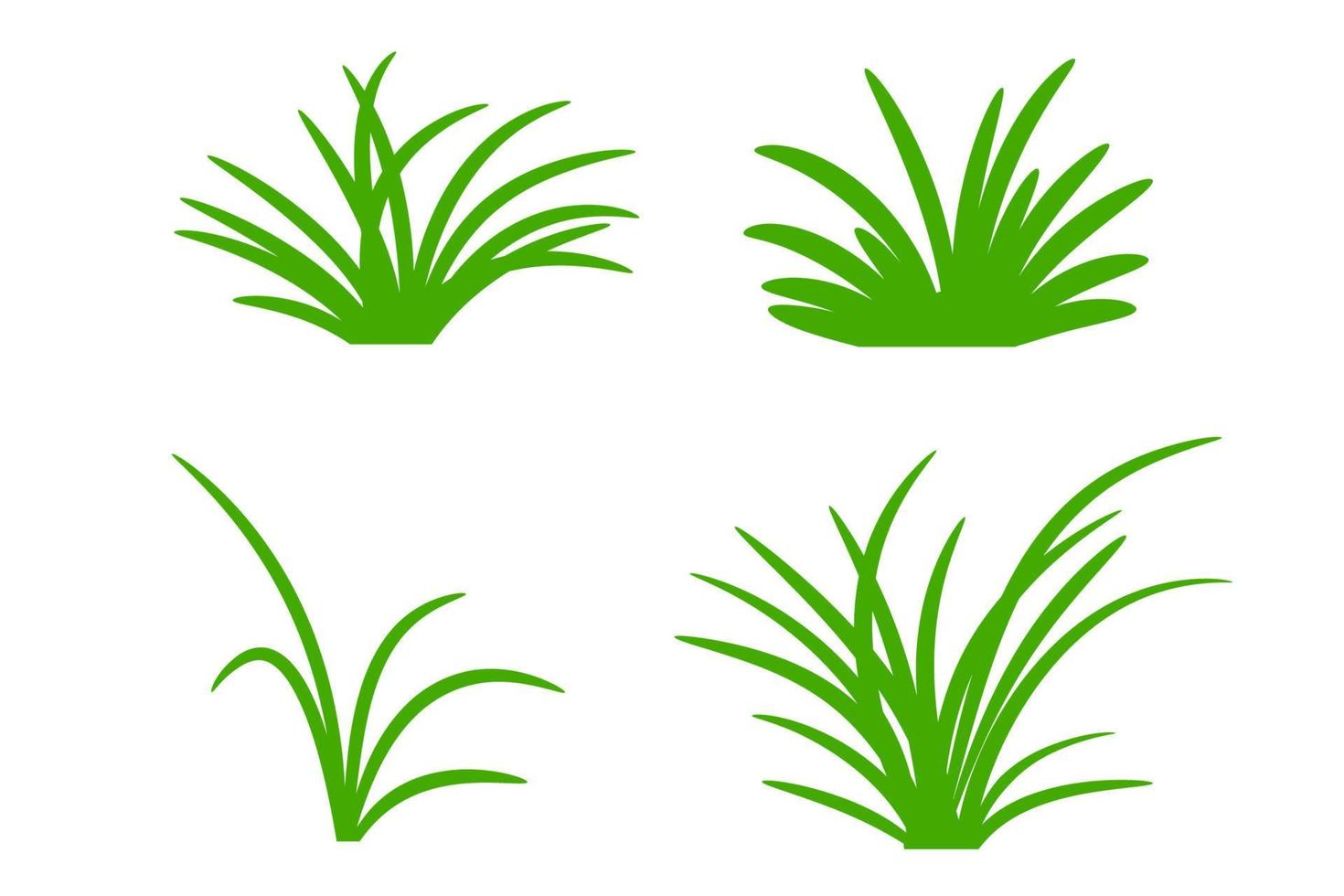vektor grönt gräs set