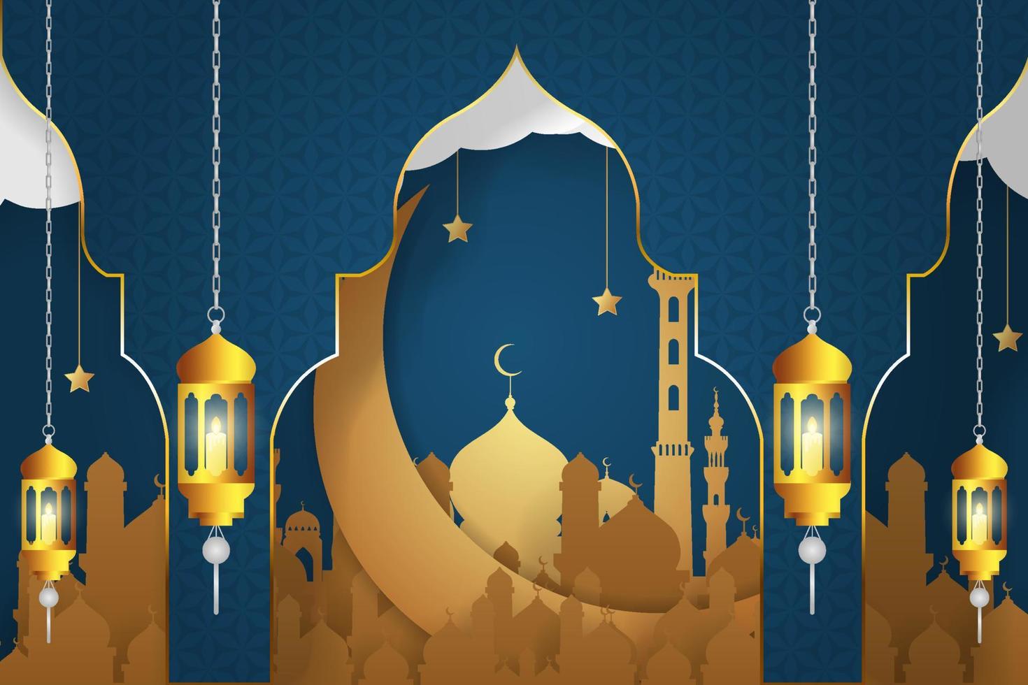 ramadan kareem islamischer hintergrund mit element vektor