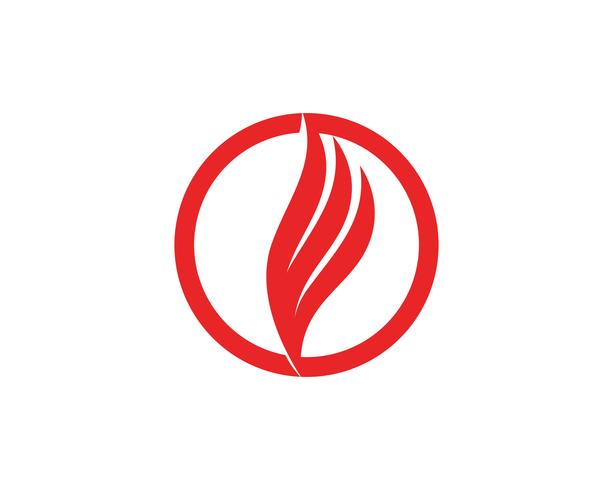 Brandflamma logotypmall vektor