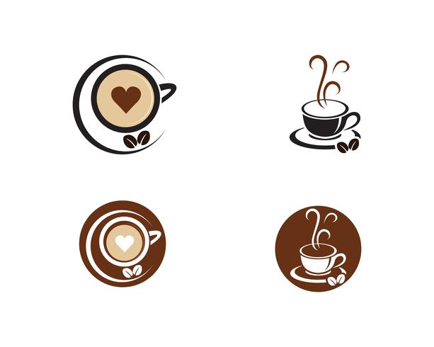 Kaffeetasse Logo Template-Vektor-Symbol vektor