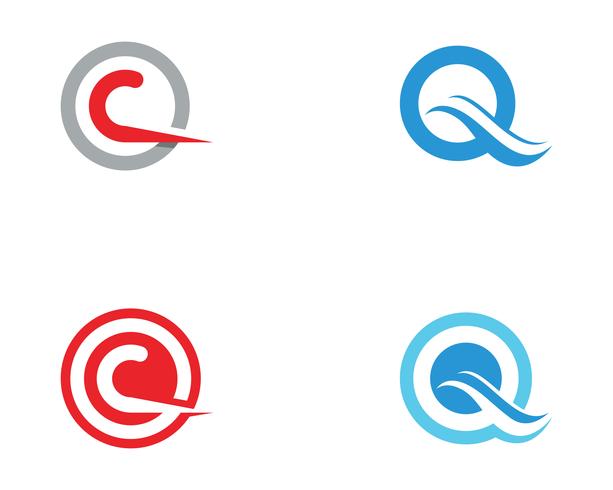 Q-Buchstabe Logo Template-Vektor vektor