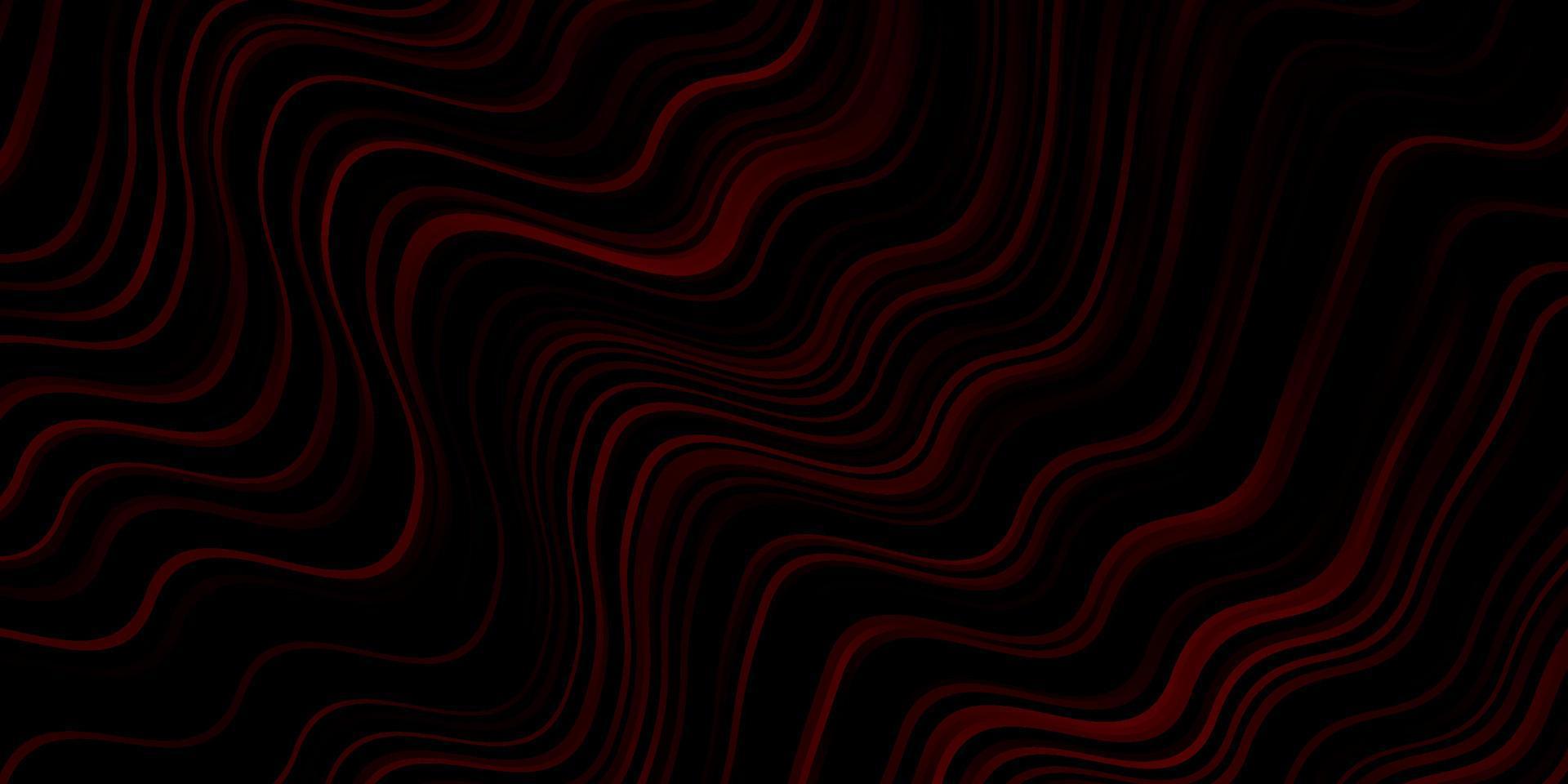 dunkelrote Vektorschablone mit gekrümmten Linien. vektor