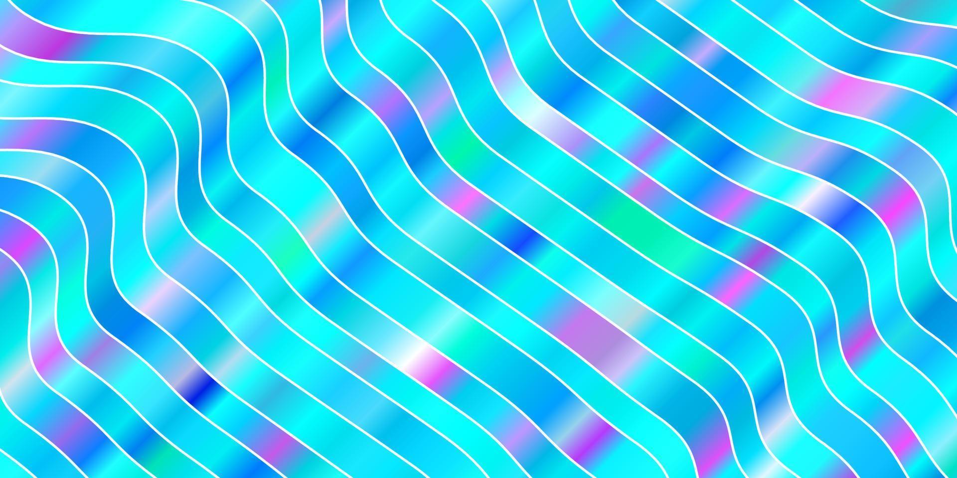 hellrosa, blaue Vektorschablone mit gekrümmten Linien. vektor