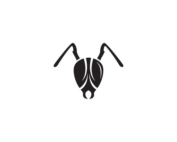 Ant Logo-Schablonenvektorillustration vektor