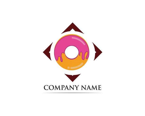 Donuts logo vektor mall illustration