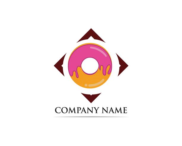 Donuts Logo Vektor Vorlage Illustration