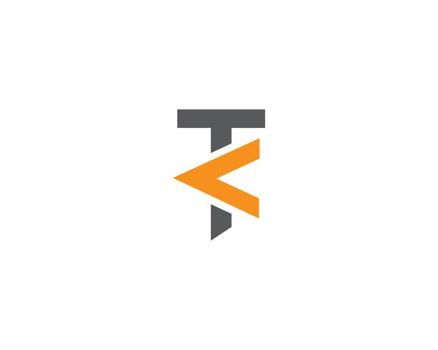 T-logotyp och symbolmall vektor