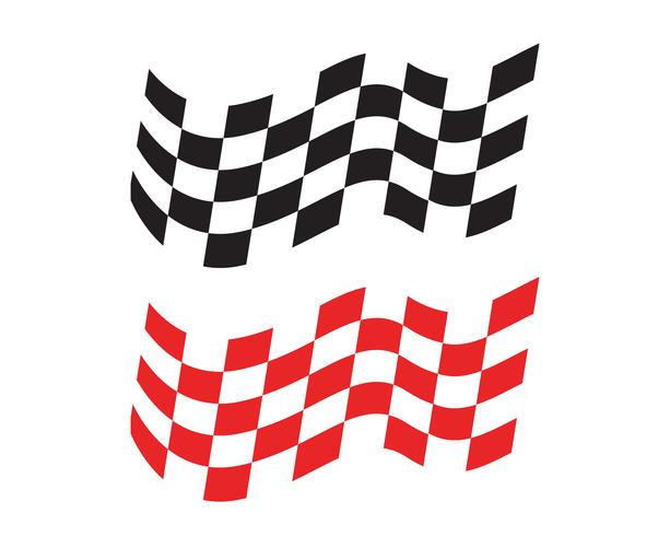 Race Flag-Symbol, einfaches Design Race Flag-Logo vektor