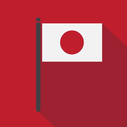 Japan Flagge Symbol Zeichen vektor