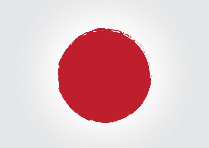 Japan Flagg symbol tecken vektor