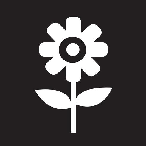 Blomma ikon symbol tecken vektor