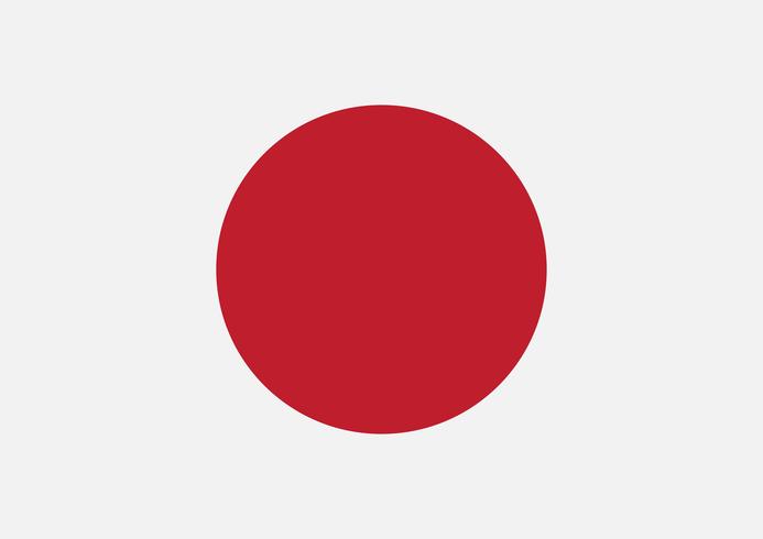 Japan Flagg symbol tecken vektor