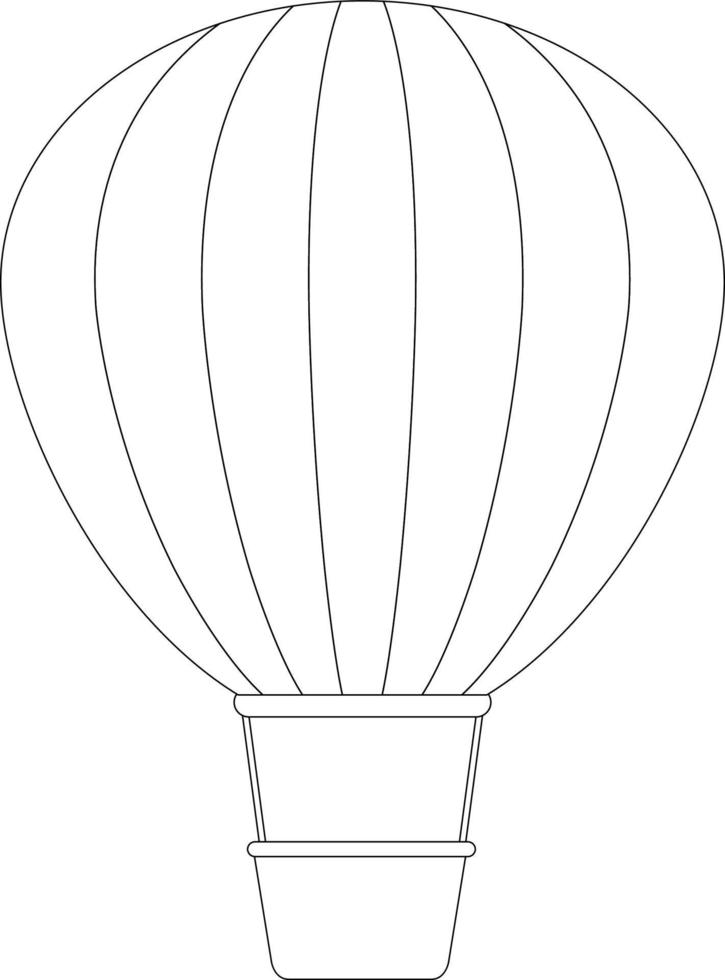 Ballon Schwarz-Weiß-Doodle-Charakter vektor