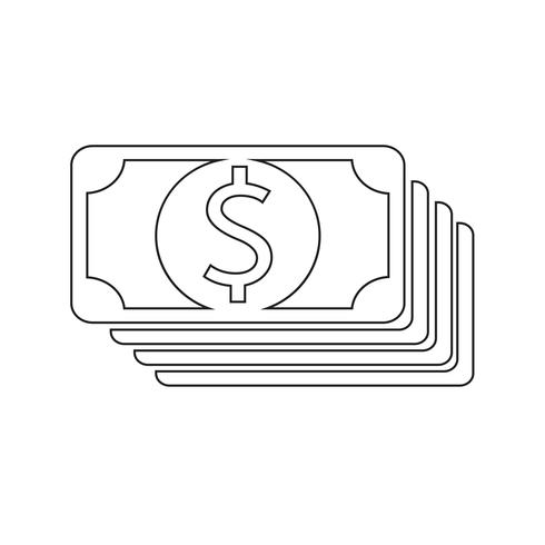 pengar ikon symbol tecken vektor