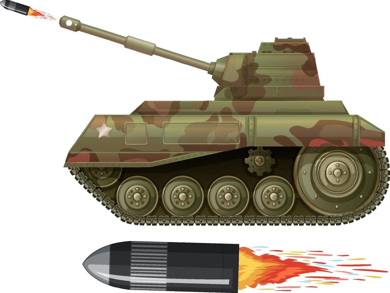 stridsvagn och kulskjutning vektor