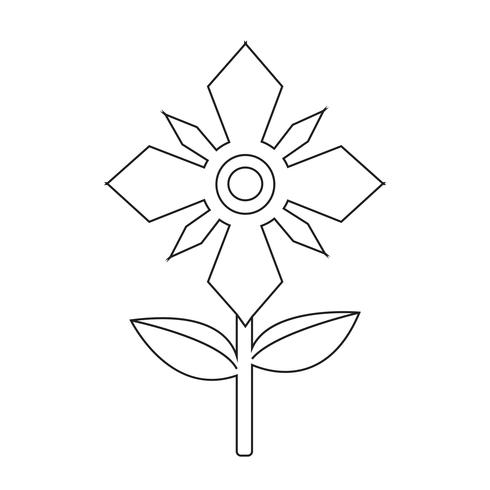 Blomma ikon symbol tecken vektor