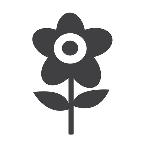 Blomma ikon symbol tecken vektor