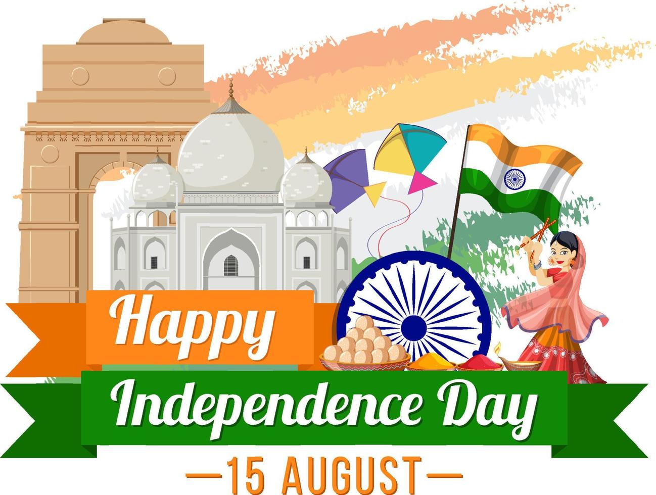 Happy India Independence Day vektor