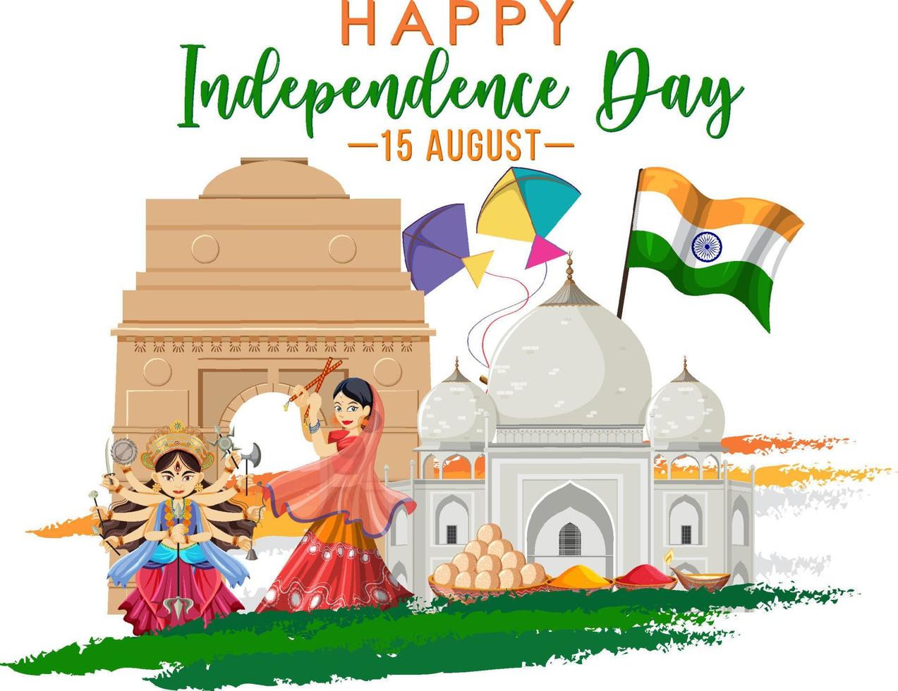 Happy India Independence Day vektor