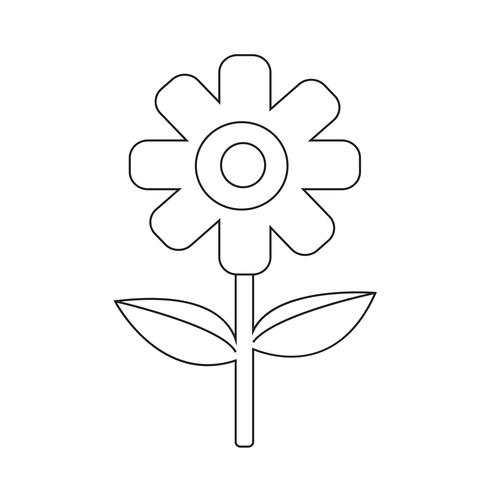 Blomma ikon symbol tecken vektor