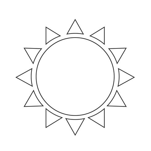 Sun Icon Symbol Zeichen vektor