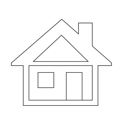 House icon symbol tecken vektor