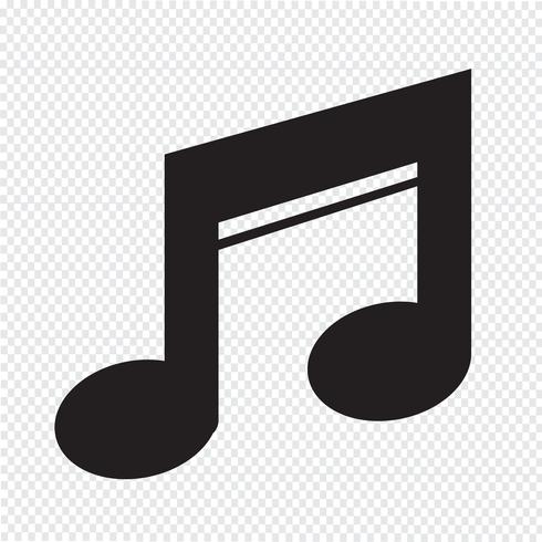 Musik ikon symbol tecken vektor