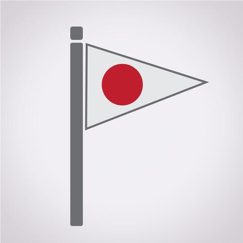 Japan Flagg symbol tecken vektor