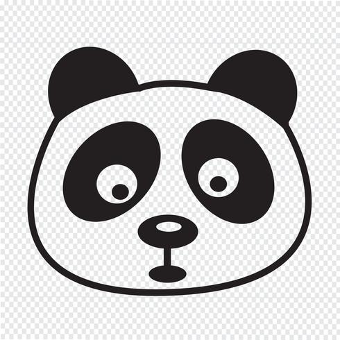 panda ikon symbol tecken vektor