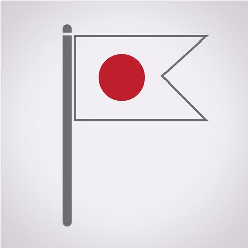 Japan Flagg symbol tecken vektor