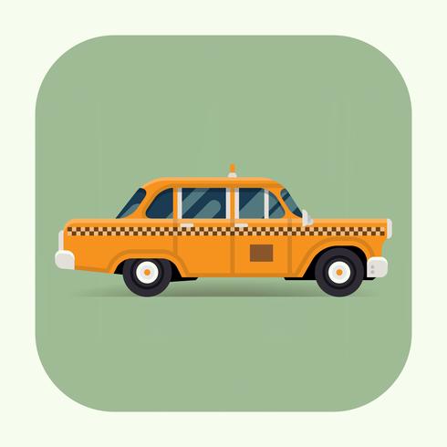 Klassisk gul taxi ikon vektor