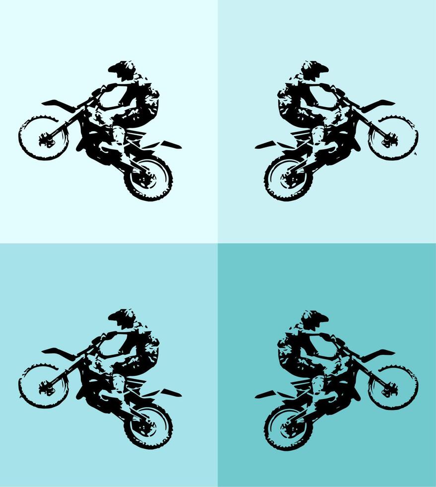 Pop-Art-Dirt-Bike-Poster vektor