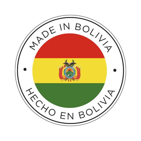 Gjort i Bolivias flaggikon. vektor
