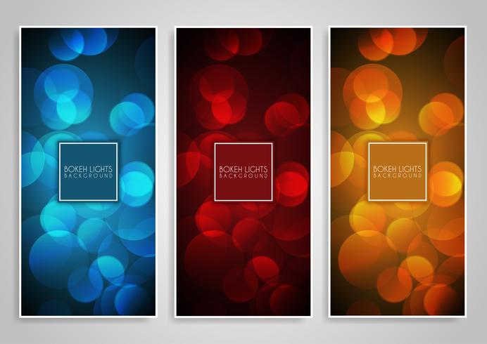 Bokeh Lichter Banner Designs vektor