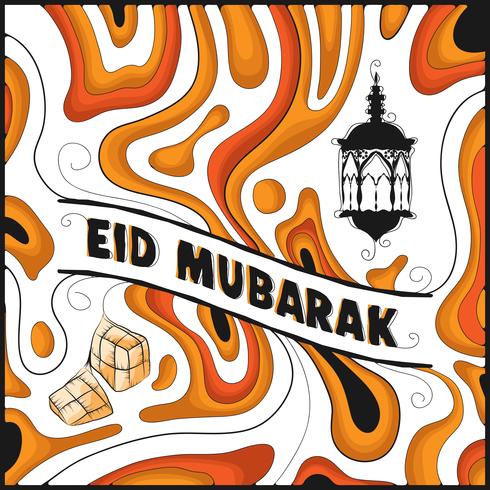 eid mubarak abstrakt bakgrund vektor