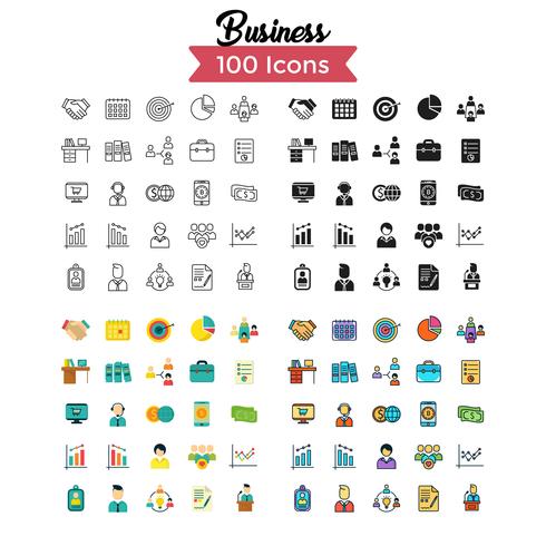 Business icon set vektor