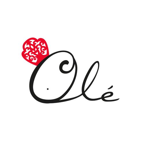 Flamenco logo Ole. Typisk spanska. vektor
