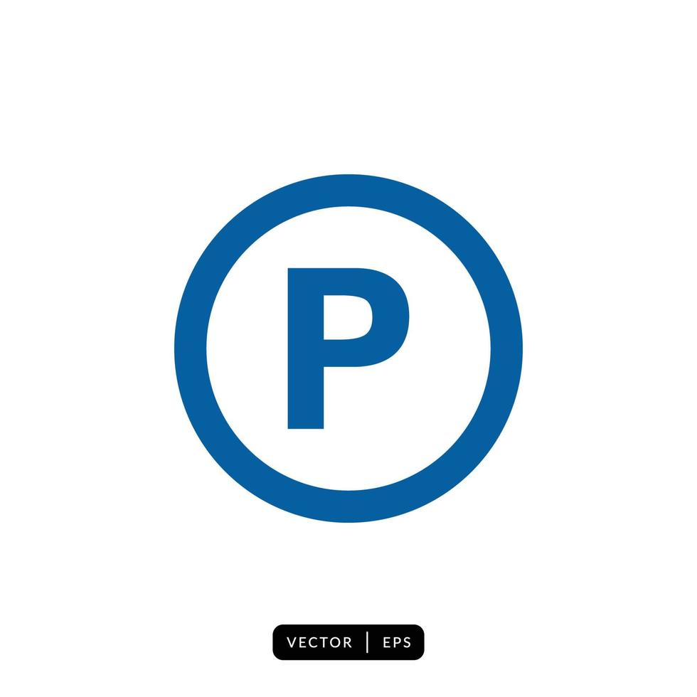 parkering ikon vektor - tecken eller symbol