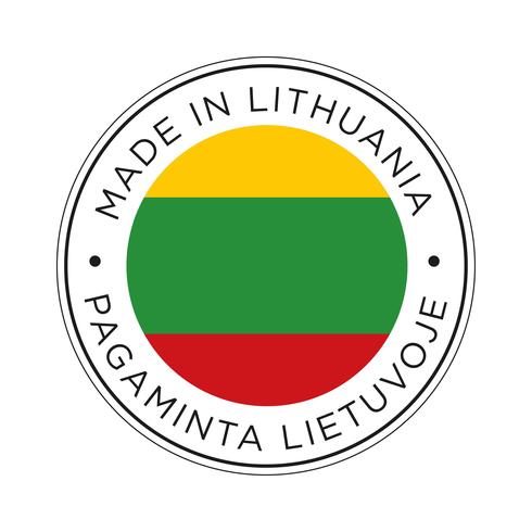 Made in Lithuania Kennzeichnungssymbol. vektor