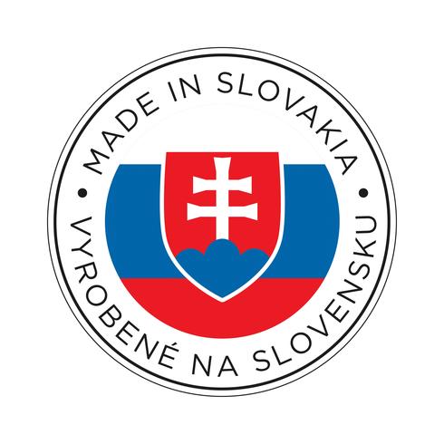 Gjort i Slovakiens flaggikon. vektor