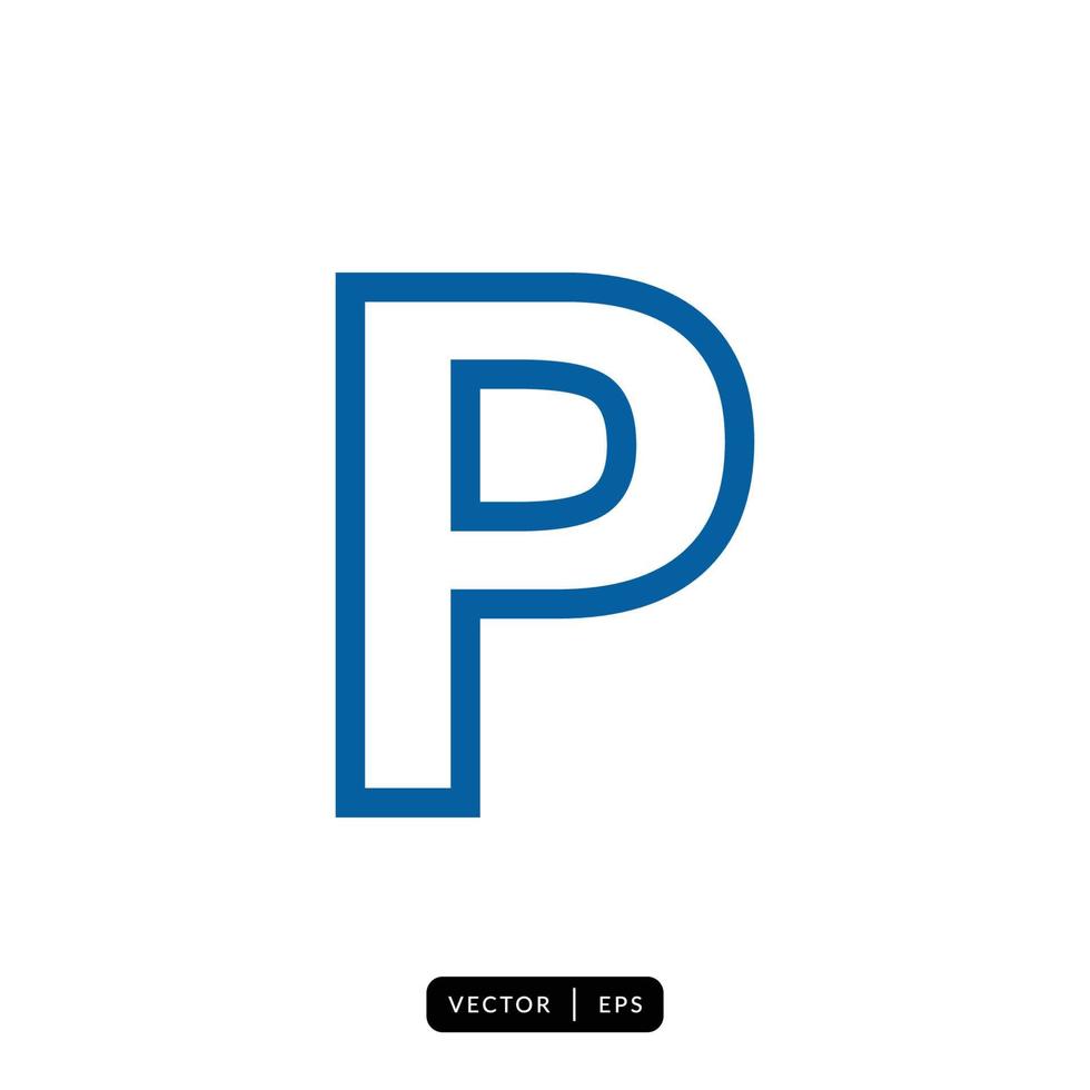 parkering ikon vektor - tecken eller symbol
