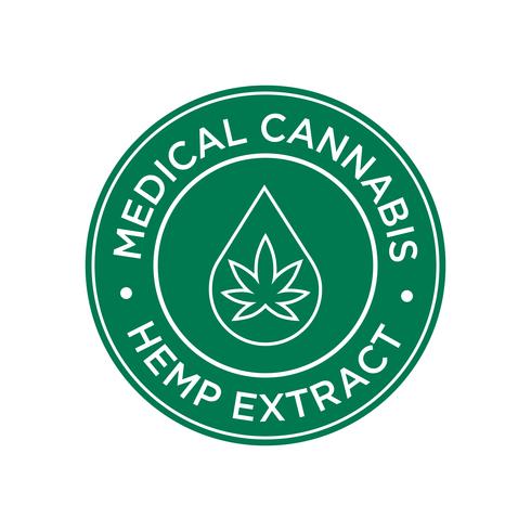 Hanf-Extrakt-Symbol. Medizinisches Cannabis. vektor