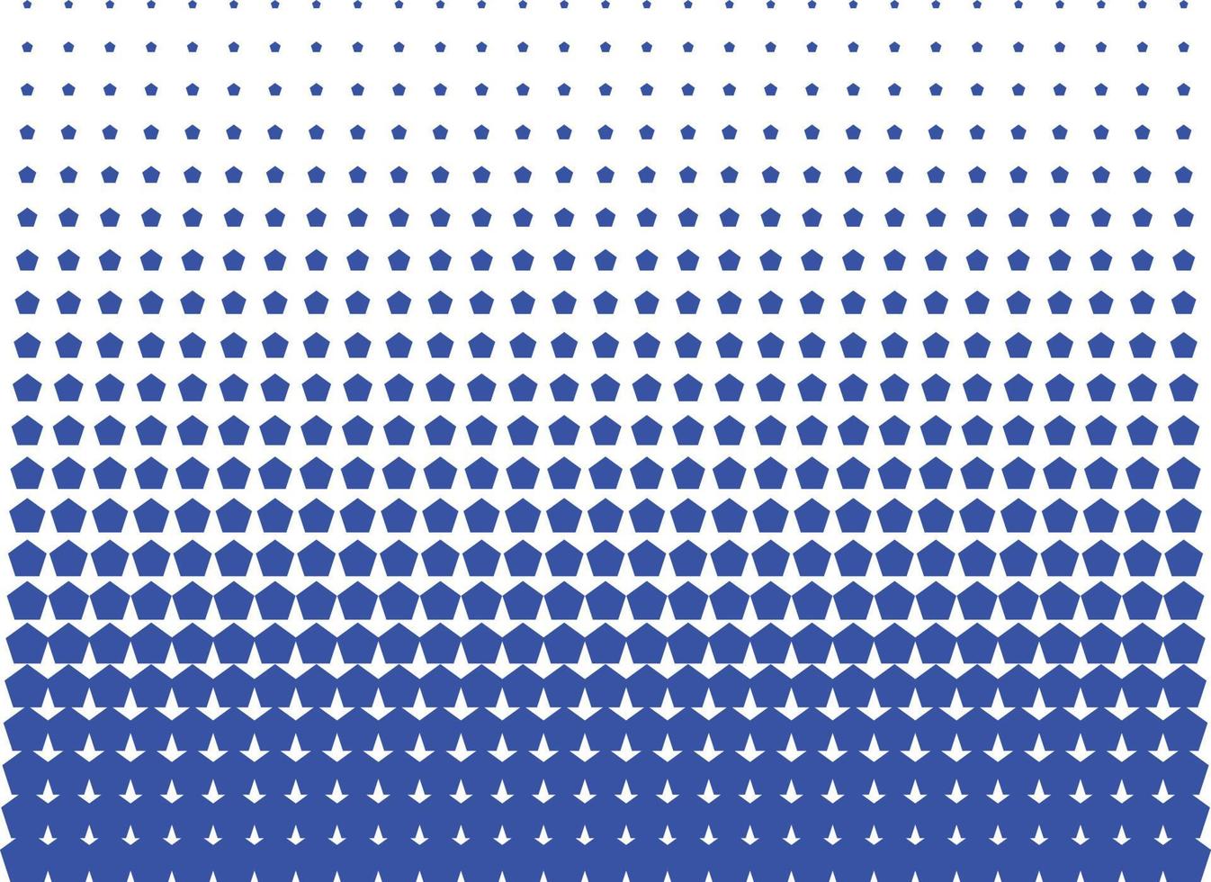 Blauer Fünfeck-Vektorhalbton zum Mustern, Punktieren, Texturieren, Palettieren und Templatieren vektor