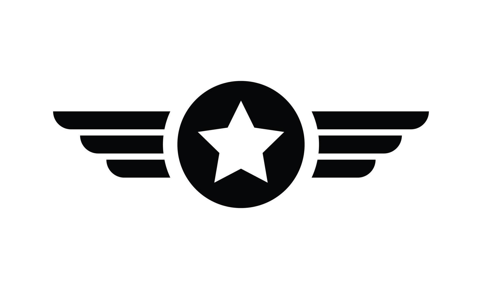 Vintage-Emblem-Abzeichen Militärluftfahrt-Logo-Vektor-Design-Illustration vektor
